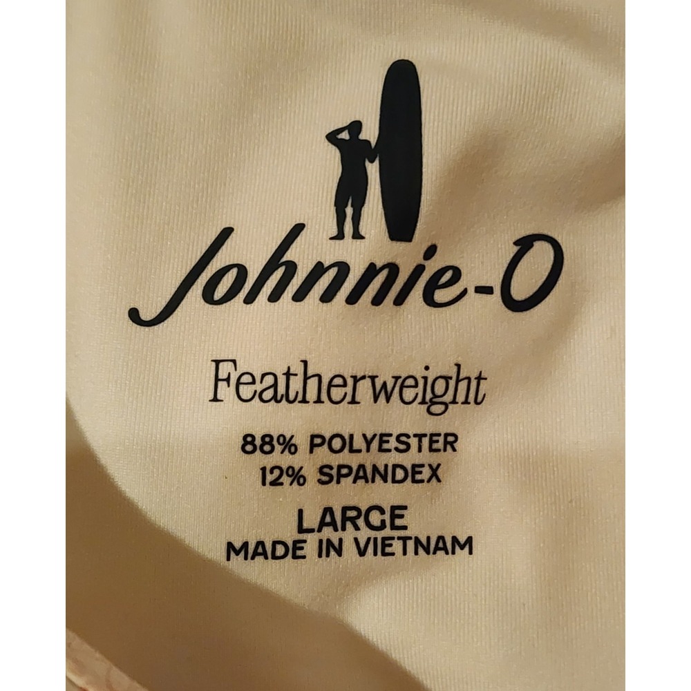 $110 NWT Johnnie O Men's Pink Low Country Crab Print Featherweight Polo Size L - Picture 3 of 5